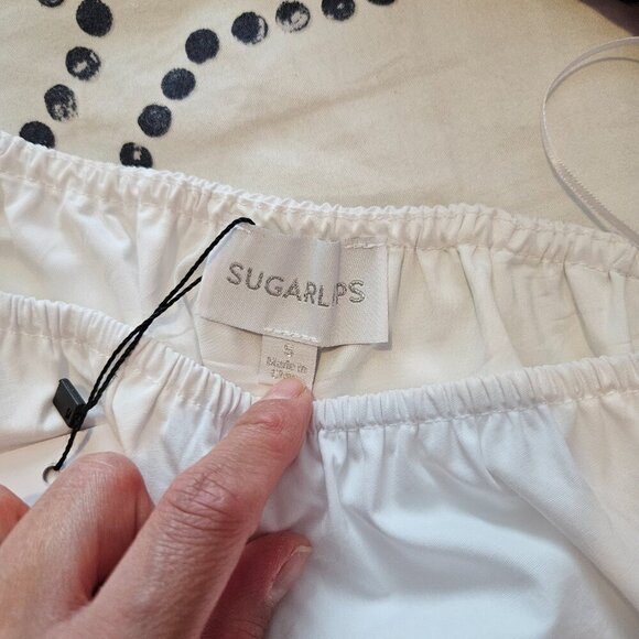 Sugarlips Bridgette One Shoulder Balloon Sleeve Poplin Midi Dress Size Small - Picture 12 of 12